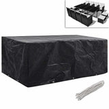 Vidaxl tuinmeubelhoezen poly rattan 2 st 8-persoons 229x113 cm