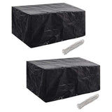 Vidaxl tuinmeubelhoezen poly rattan 2 st 6-persoons 240x140 cm