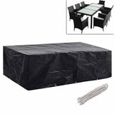 Vidaxl tuinmeubelhoezen poly rattan 2 st 8-persoons 300x140 cm
