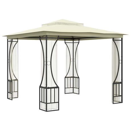 Vidaxl -Laube mit NETs 300x300x265 cm cremefarben