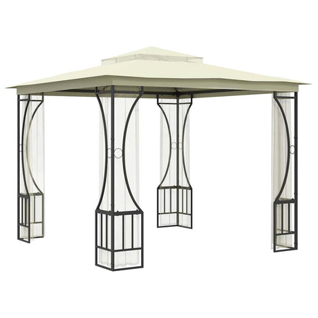 Vidaxl -Laube mit NETs 300x300x265 cm cremefarben