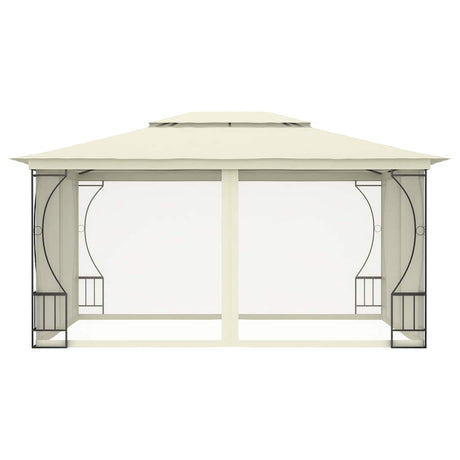Vidaxl -Laube mit NETs 300x400x265 cm cremefarben