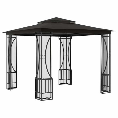 Vidaxl -Laube mit NETs 300x300x265 cm Anthrazit -ausgelöst