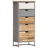 Vidaxl ladekast 45x30x105 cm massief mangohout