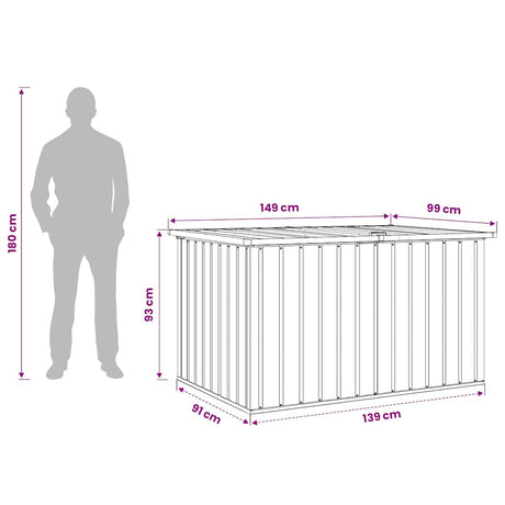 Vidaxl tuinbox 149x99x93 cm groen