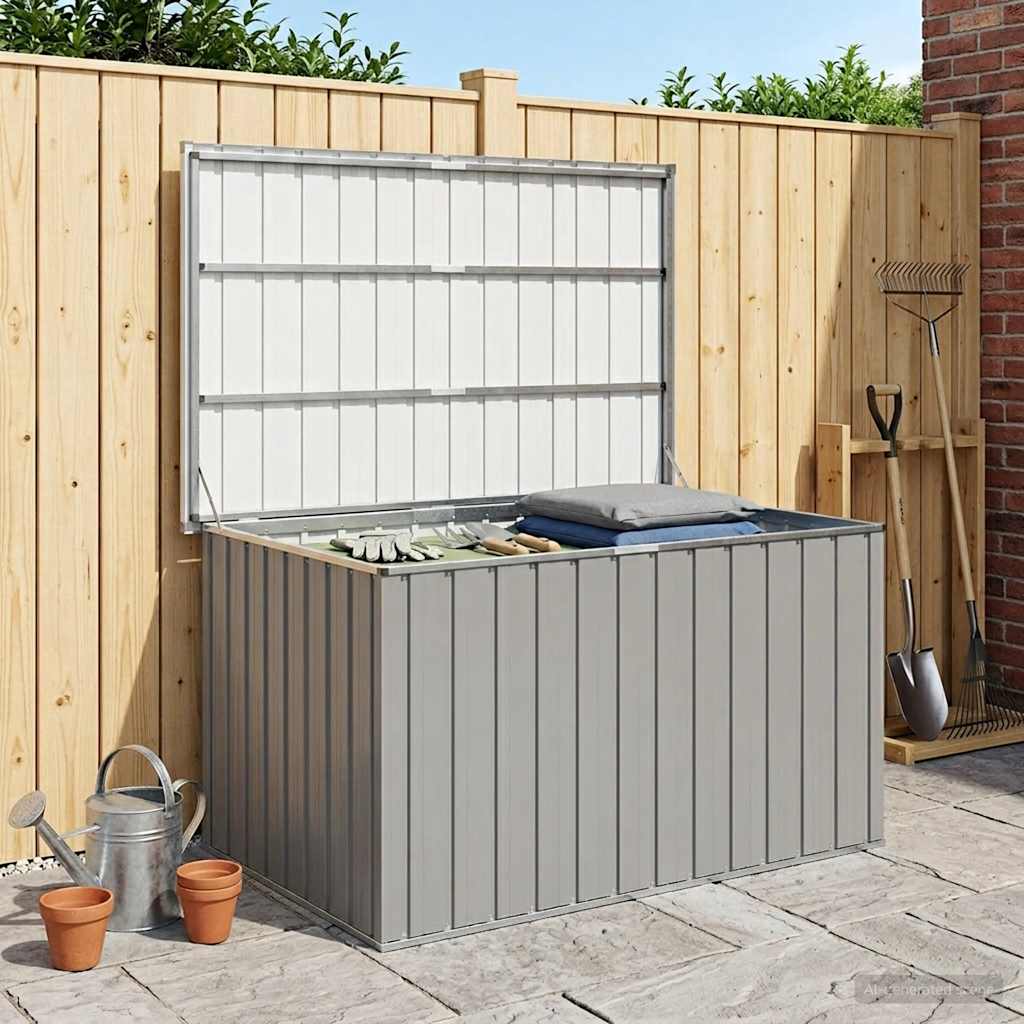 Vidaxl tuinbox 149x99x93 cm grijs