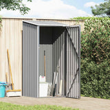 Vidaxl Garden Shed 87x98x159 cm verzinkter Stahl grau