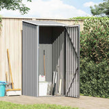 Vidaxl Garden Shed 87x98x159 cm verzinkter Stahl grau