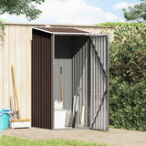 Vidaxl Garden Shed 87x98x159 cm verzinkter Stahlbraun