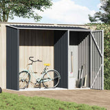 Vidaxl Firthoutschuur 245x98x159 cm verzinkter Stahl -Anthrazit