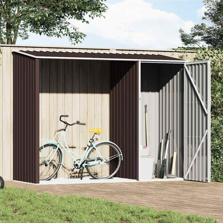 Vidaxl Brennholzschuppen 245x98x159 cm verzinkter Stahlbraun