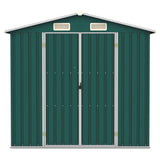 Vidaxl Garden Shed 205x129x183 cm verzinkter Stahlgrün