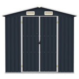 Vidaxl Garden Shed 205x129x183 cm verzinkter Stahl -Anthrazit