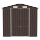 Vidaxl Garden Shed 205x129 x 183 cm verzinkter Stahlbraun