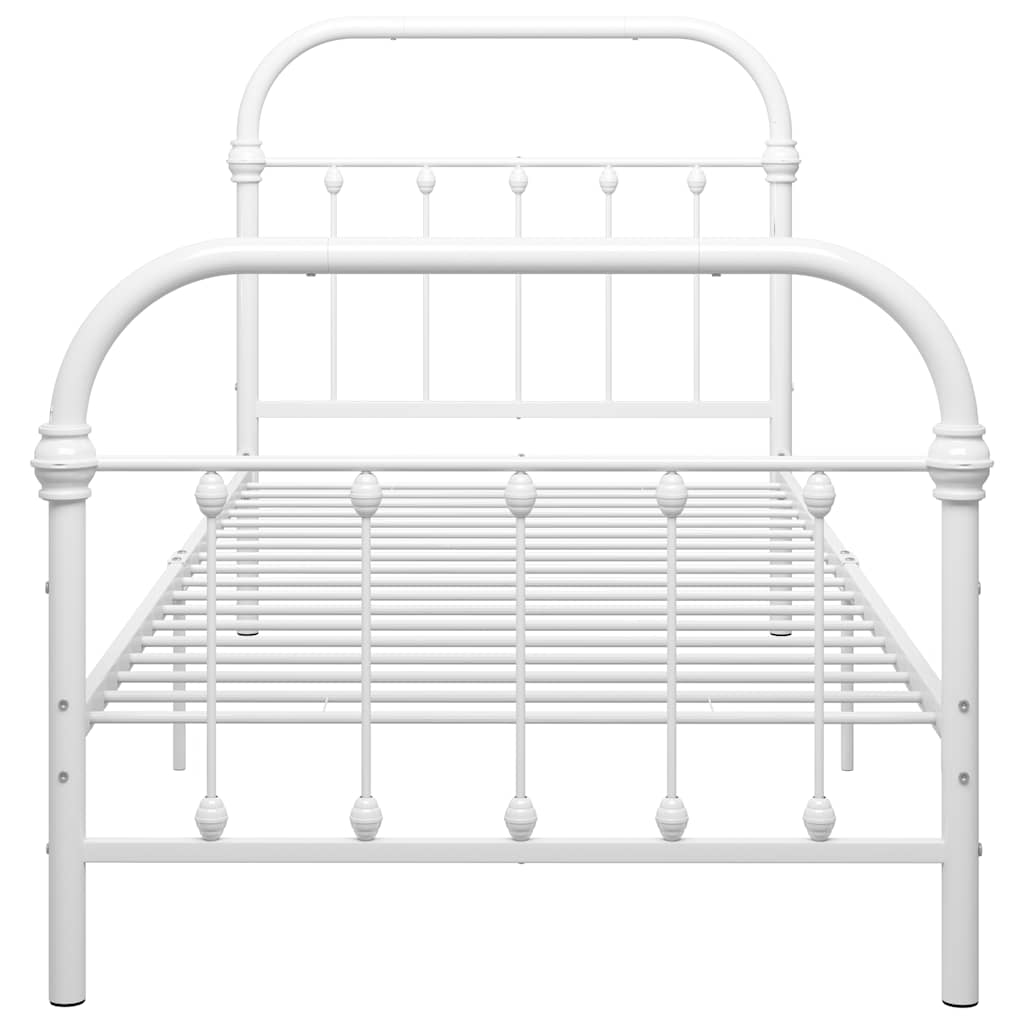 Vidaxl bedframe metaal wit 90x200 cm