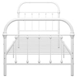 Vidaxl bedframe metaal wit 90x200 cm