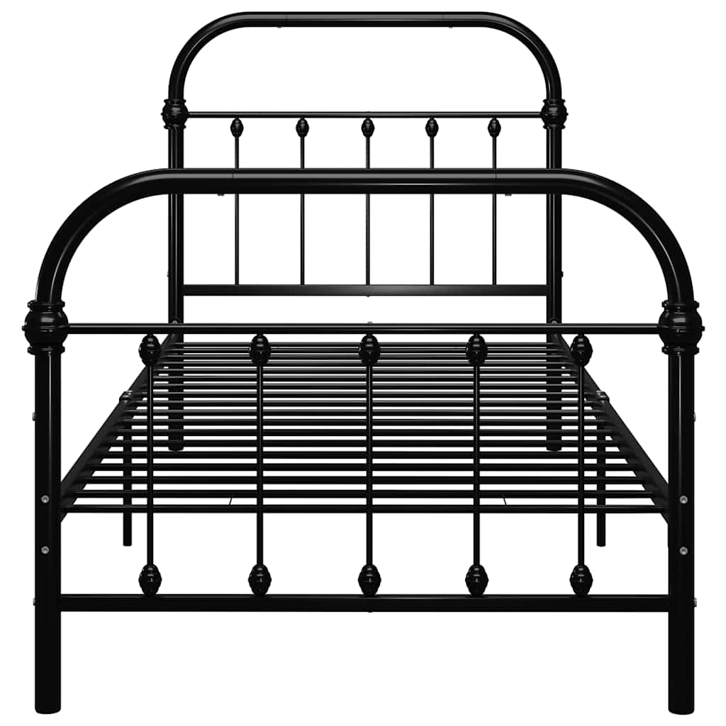 Vidaxl bedframe metaal zwart 90x200 cm