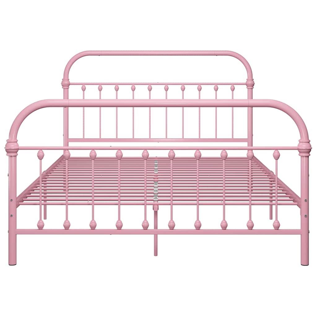 Vidaxl bedframe metaal roze 120x200 cm