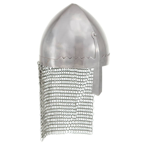 VidaXL Ritterhelm Replik Larp Stahl silberfarben