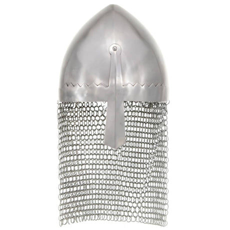 VidaXL Ritterhelm Replik Larp Stahl silberfarben