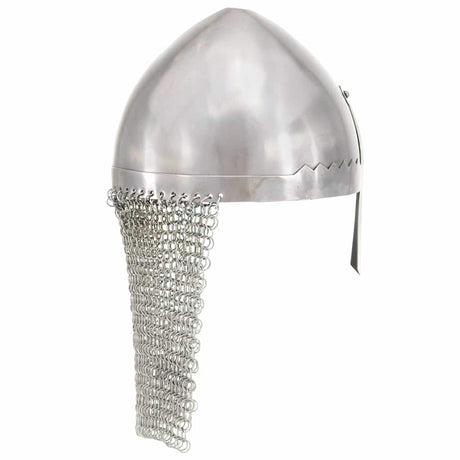 VidaXL Ritterhelm Replik Larp Stahl silberfarben