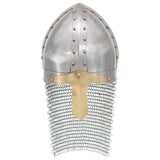 Vidaxl Crusader Helm Replik Larp Stahl Silberfarbe