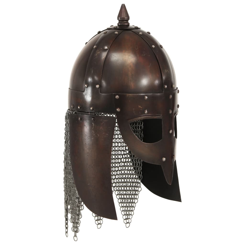 VidaXL Wikingerhelm Replik Larp Stahl kupferfarben