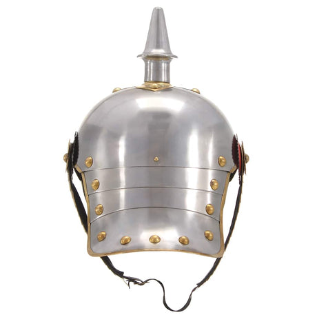 Vidaxl Pickelhaube Germanische Replik Larp Stahl Silberfarbe