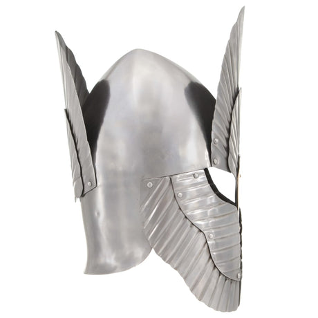 VidaXL Ritterhelm Mittelalter Replik Larp Stahl silberfarben