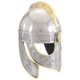 VidaXL Beowulf Helm Replik Larp Stahl silberfarben