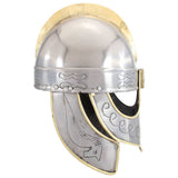 VidaXL Beowulf Helm Replik Larp Stahl silberfarben