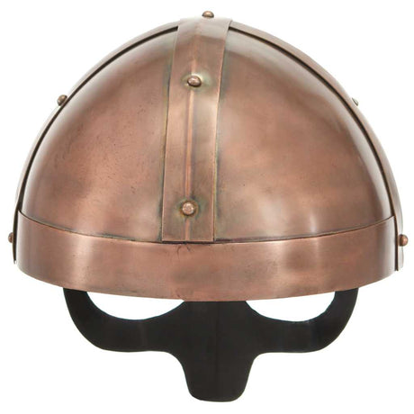 Vidaxl Viking Helm Replik Larp Stahl Kupferfarbe