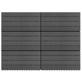 VIDAXL -Kacheln 6 PCs 1m² 60 x 30 cm HKC Grau