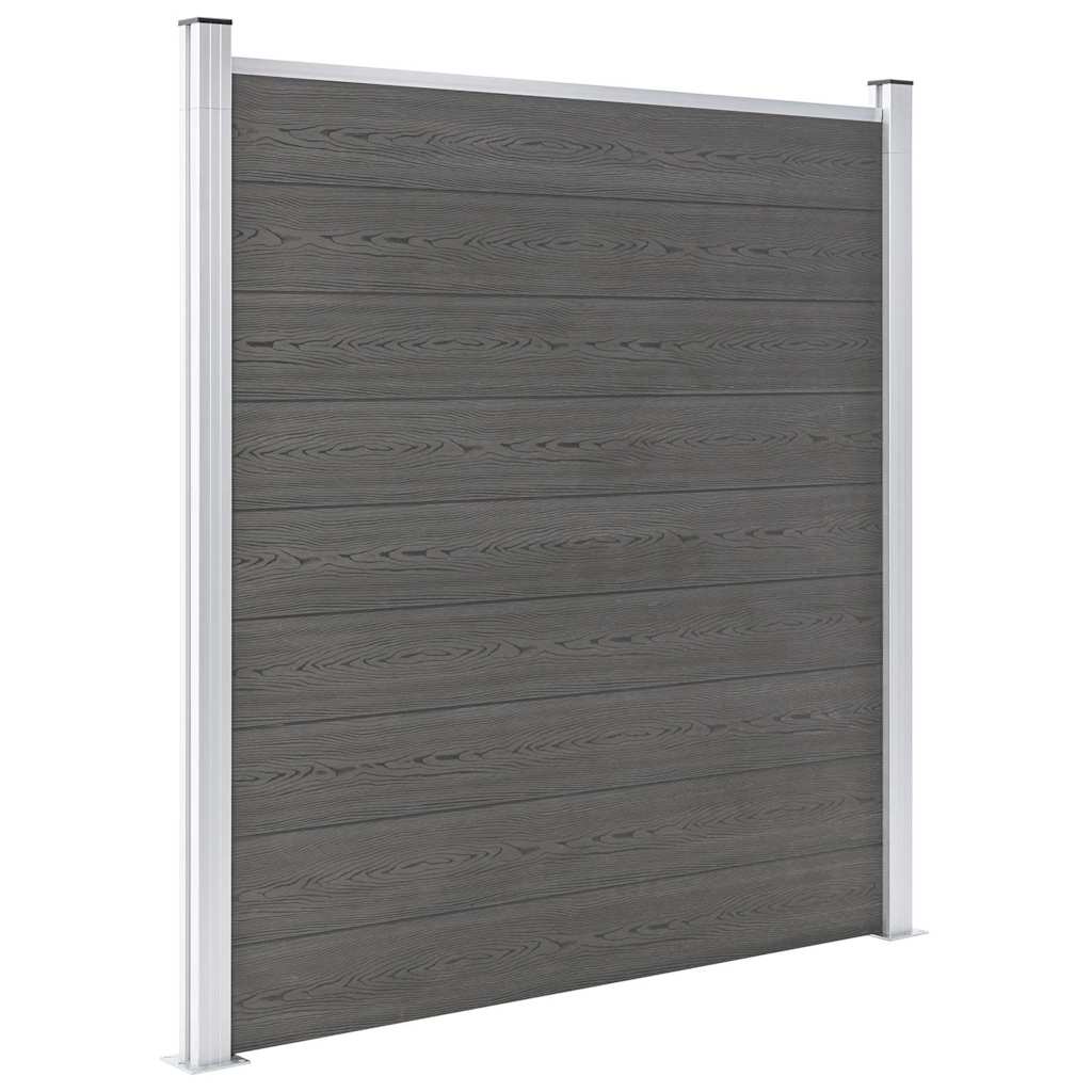 Vidaxl -Zaun 180x186 cm HKC Grau