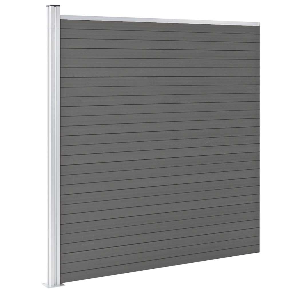 Vidaxl -Zaun 175x186 cm HKC Grau