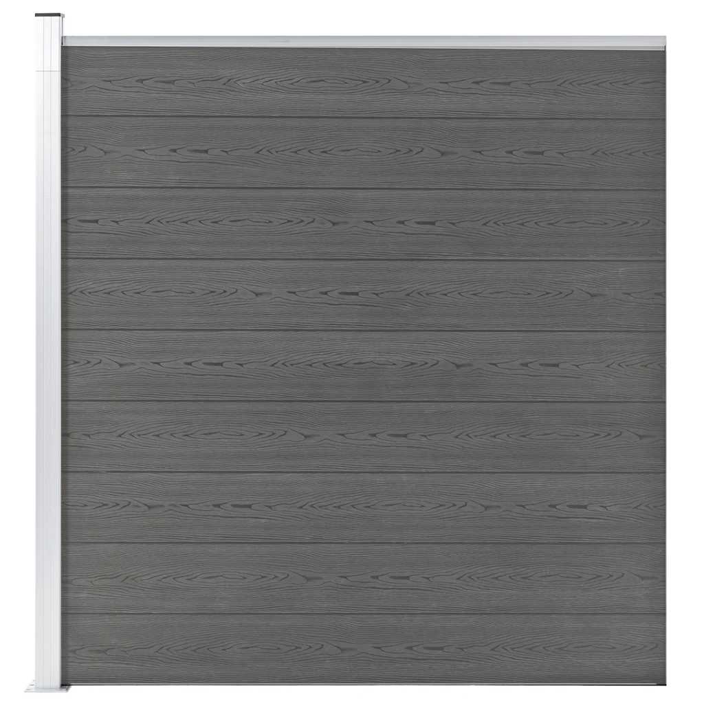 Vidaxl -Zaun 175x186 cm HKC Grau
