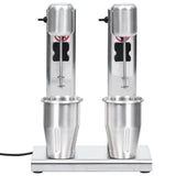 Vidaxl Milkshake -Mixer mit doppelten Tassen aus Edelstahl 2 l