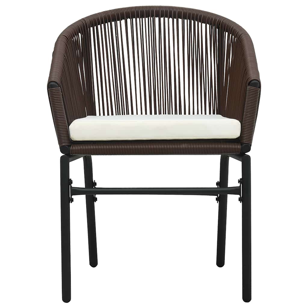 Vidaxl tuinstoelen 2 st pe-rattan bruin
