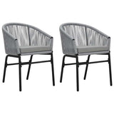Vidaxl tuinstoelen 2 st pe-rattan antracietkleurig