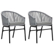 Vidaxl tuinstoelen 2 st pe-rattan antracietkleurig