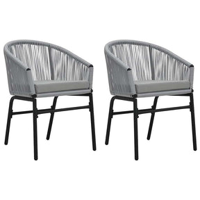 Vidaxl tuinstoelen 2 st pe-rattan antracietkleurig