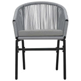 Vidaxl tuinstoelen 2 st pe-rattan antracietkleurig