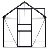 Vidaxl Tuinkas mit Basisrahmen 4,75 m² Aluminium -Anthrazit -verkleidet