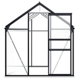 Vidaxl Tuinkas mit Basisrahmen 4,75 m² Aluminium -Anthrazit -verkleidet