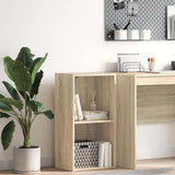 Vidaxl boekenkast met 2 schappen 40x30x76,5 cm bewerkt hout sonoma eik