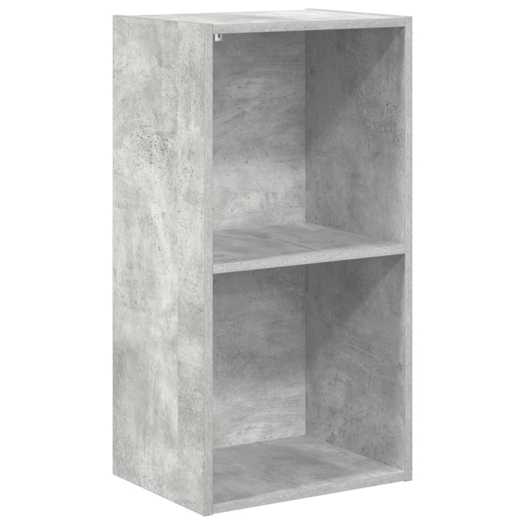 Vidaxl boekenkast met 2 schappen 40x30x76,5 cm bewerkt hout betongrijs