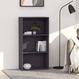 Vidaxl boekenkast met 3 schappen 60x30x114 cm bewerkt hout grijs
