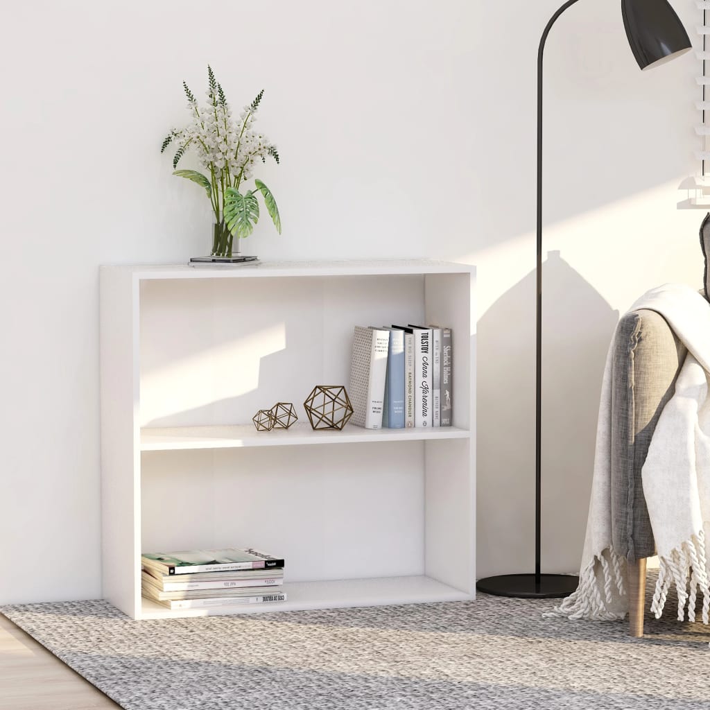 Vidaxl boekenkast 80x30x76,5 cm bewerkt hout wit