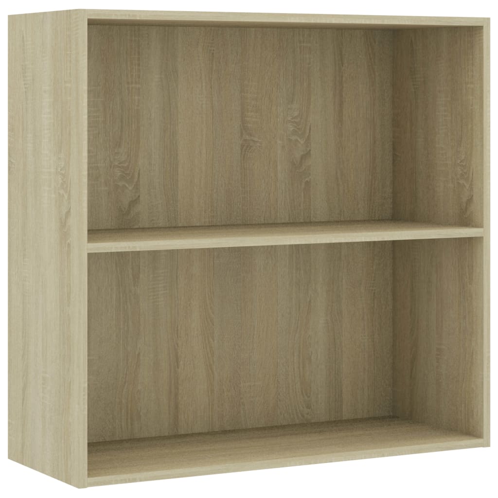 Vidaxl boekenkast 80x30x76,5 cm bewerkt hout sonoma eikenkleurig