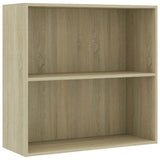 Vidaxl boekenkast 80x30x76,5 cm bewerkt hout sonoma eikenkleurig